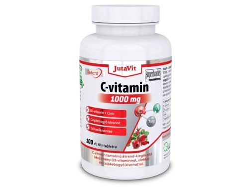 JutaVit C-vitamin 1000mg retard + csipkebogyó + D3 + Cink vitamin filmtabletta 100db