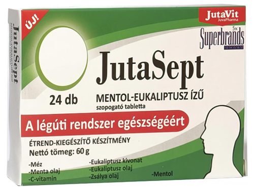 JutaVit JutaSept szopogató tabletta 24db - Mentol-Eukaliptusz