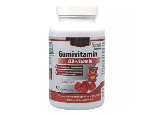 JutaVit D3-vitamin CUKORMENTES gumivitamin 60db - Málna