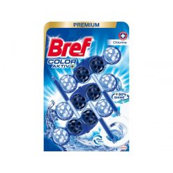 Bref PRÉMIUM WC frissítő 3X50g - Chlorine (Color Aktiv)