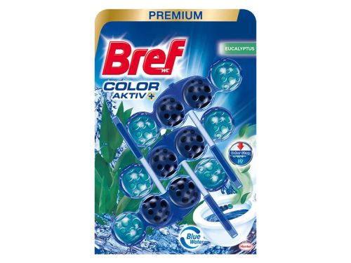 Bref PRÉMIUM WC frissítő 3X50g - Eukaliptusz (Color Aktiv)