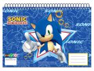 Sonic a sündisznó Rush A/4 spirál vázlatfüzet, 30 lapos