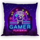 Gamer Neon párnahuzat 40x40 cm