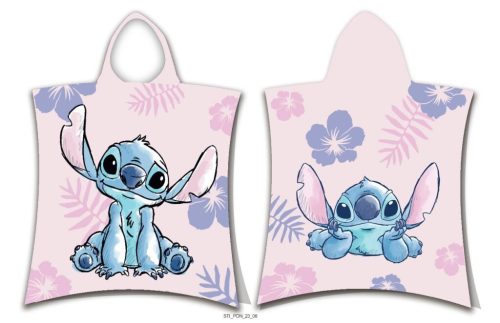 Lilo és Stitch, A csillagkutya Pink strand törölköző poncsó 50x115 cm