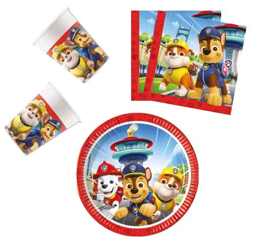 Paw Patrol Rescue Heroes, Mancs Őrjárat party szett 36 db-os 20 cm-es tányérral