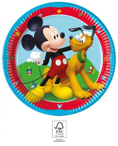 Mickey Rock the House papírtányér 8 db-os 20 cm FSC