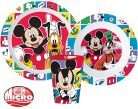 Mickey Better Together étkészlet, micro műanyag szett, pohárral 260 ml