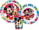 Mickey Better Together étkészlet, micro műanyag szett, pohárral 260 ml