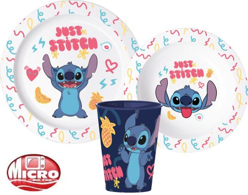 Lilo és Stitch Palms étkészlet, micro műanyag szett, pohárral 260 ml