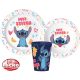 Lilo és Stitch Palms étkészlet, micro műanyag szett, pohárral 260 ml