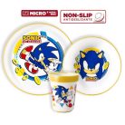 Sonic a sündisznó csúszásmentes étkészlet, micro műanyag szett