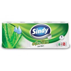 Sindy wc-papír 8+2 tekercs 3 rétegű - Aloe Vera