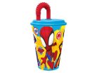 Pókember Spidey szívószálas pohár, műanyag 430 ml