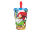 Sonic, a sündisznó Speedy szívószálas pohár, műanyag 430 ml